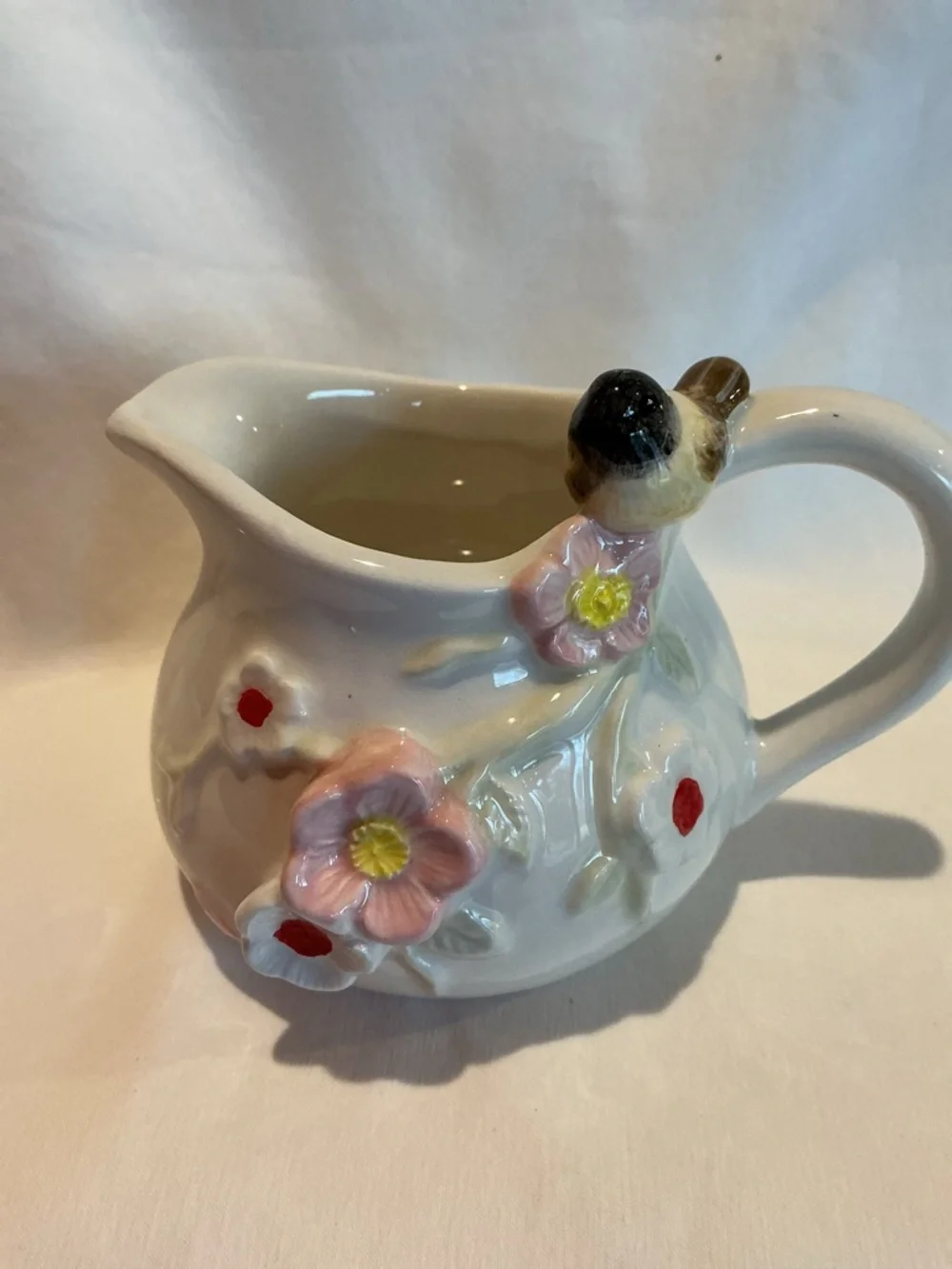 Bird and Flower Cream and Sugar Set